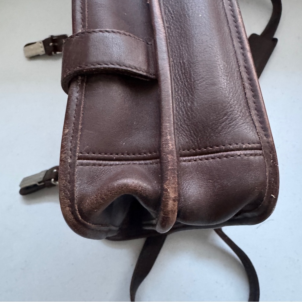 COACH LEATHER Unisex Madison #5325 Briefcase Laptop Bag Dark Brown Vintage - Picture 5 of 16